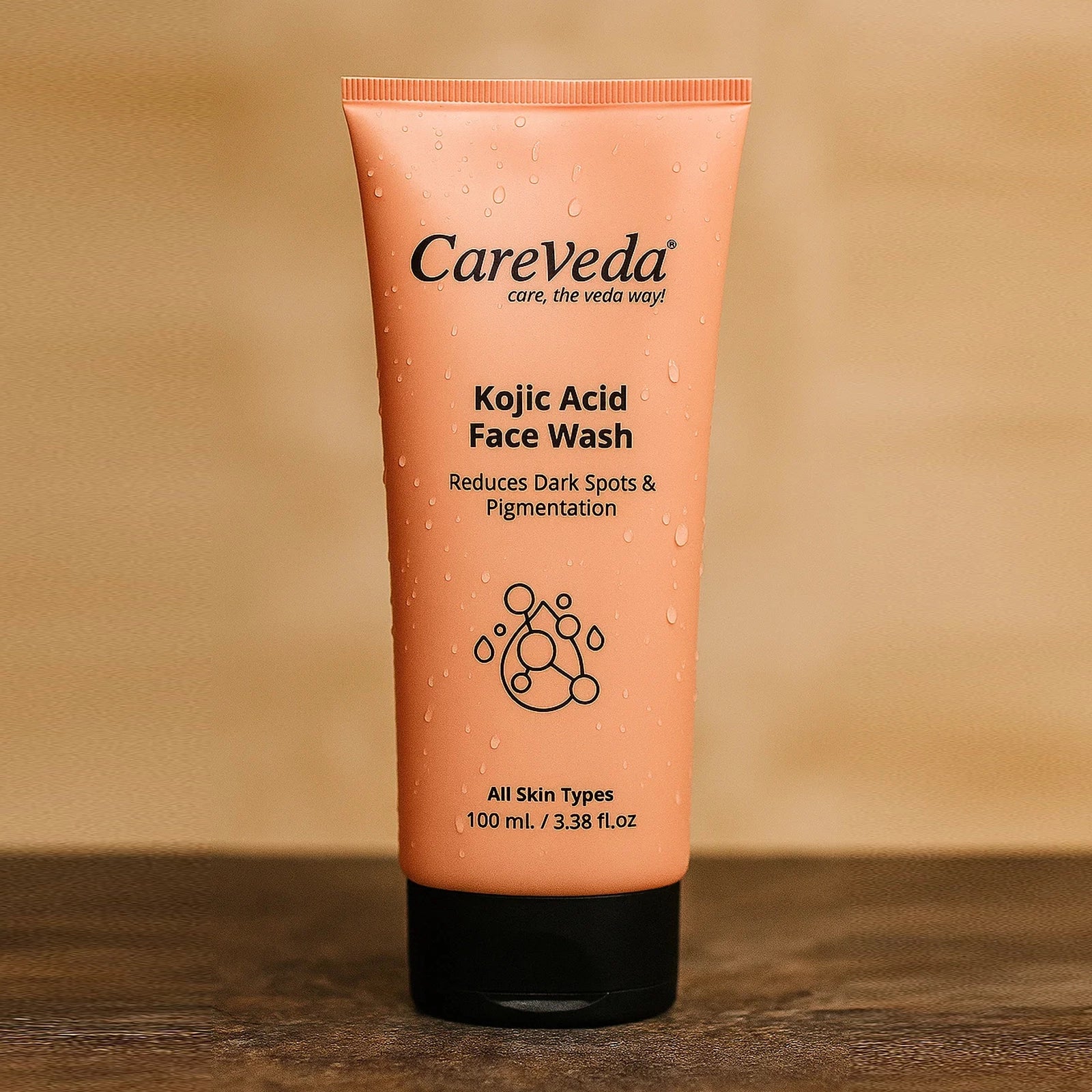 CareVeda Kojic Acid Face Wash For Reduces Dark Spots & Pigmentation Suitable For All Skin Types 100gm