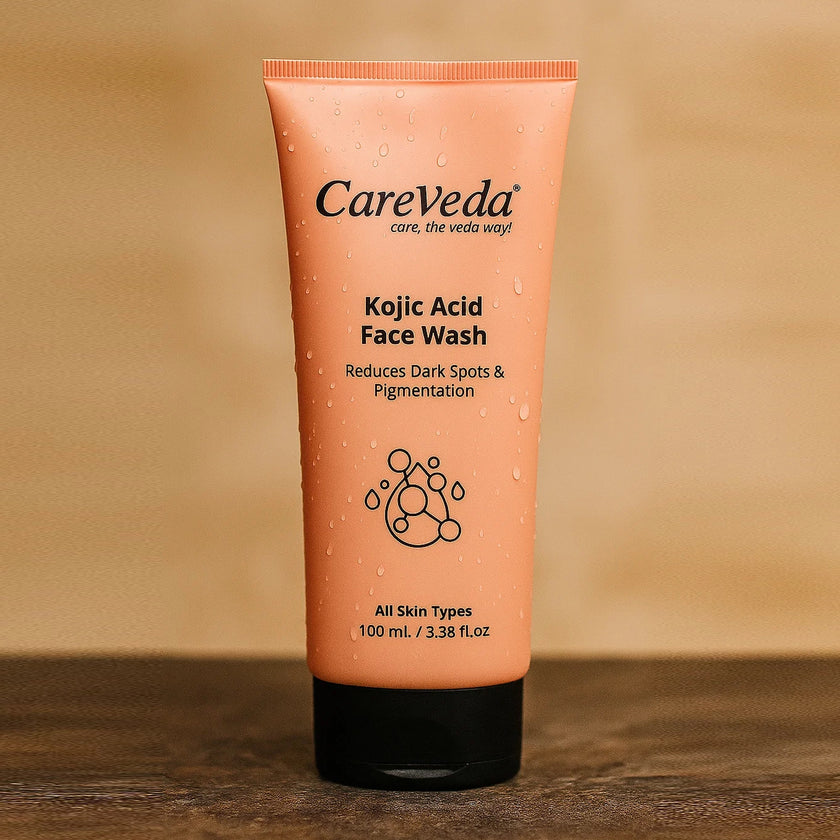 CareVeda Kojic Acid Face Wash For Reduces Dark Spots & Pigmentation Suitable For All Skin Types 100gm