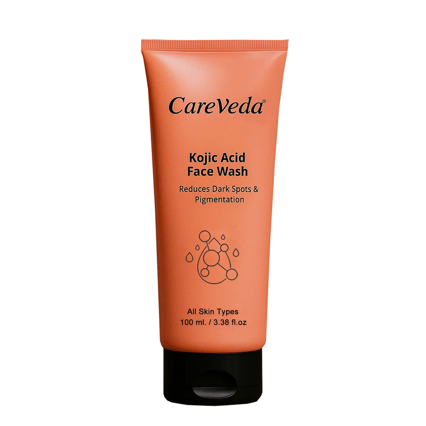 CareVeda Kojic Acid Face Wash For Reduces Dark Spots & Pigmentation Suitable For All Skin Types 100gm