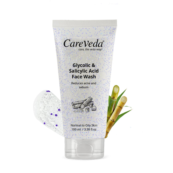 Glycolic & 1% Salicylic Acid Face Wash for Acne & Oil Control 100ml