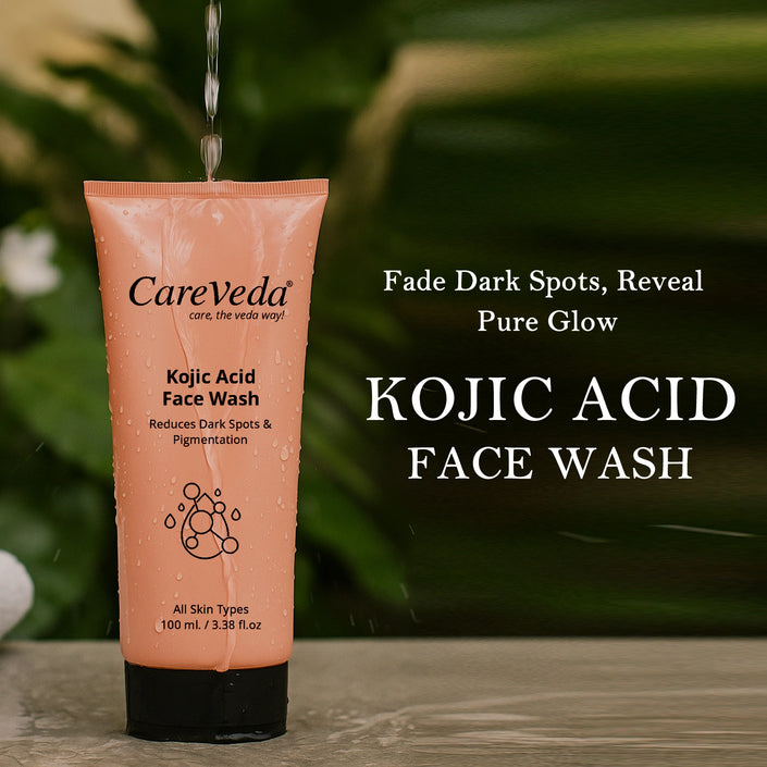 CareVeda Kojic Acid Face Wash For Reduces Dark Spots & Pigmentation Suitable For All Skin Types 100gm