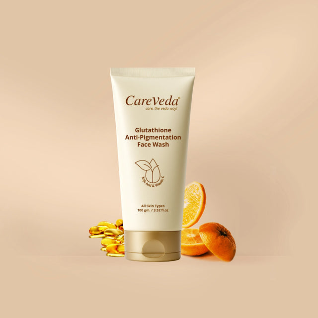 CareVeda Glutathione Anti-Pigmentation Face Wash Enriched with Kojic Acid & Vitamin E 100gm