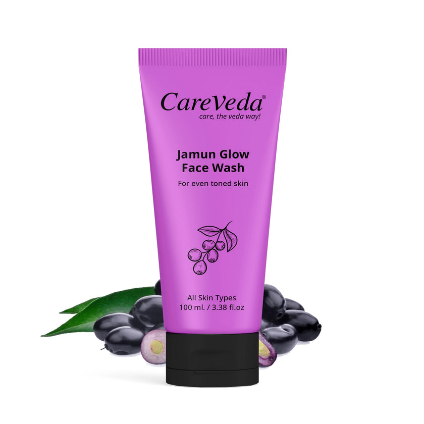 CareVeda Jamun Glow Face Wash For Even Toned Skin Suitable For All Skin Types 100gm