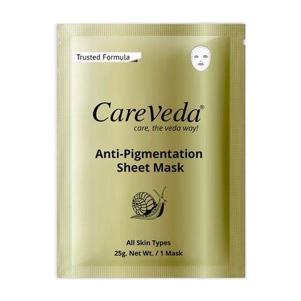 CareVeda Tone & Glow Anti Pigmentation Sheet Mask Suitable For All Skin Types, 25gm