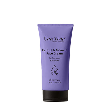 CareVeda Retinol & Bakuchi Face Cream For Fine Lines & Wrinkles Suitable For All Skin Types 50gm