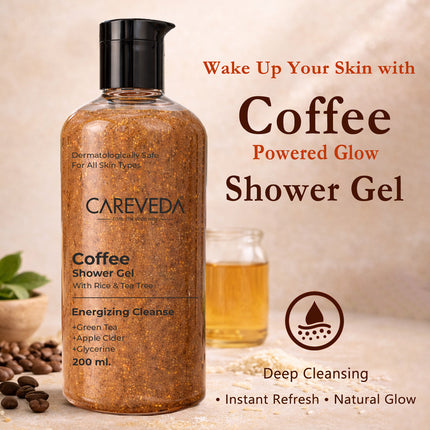 Coffee Shower Gel | Deep Cleansing, Hydrating & Refreshing Skin | 200ml