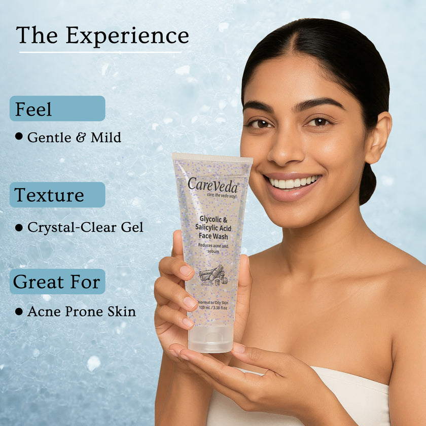 Glycolic & 1% Salicylic Acid Face Wash for Acne & Oil Control 100ml