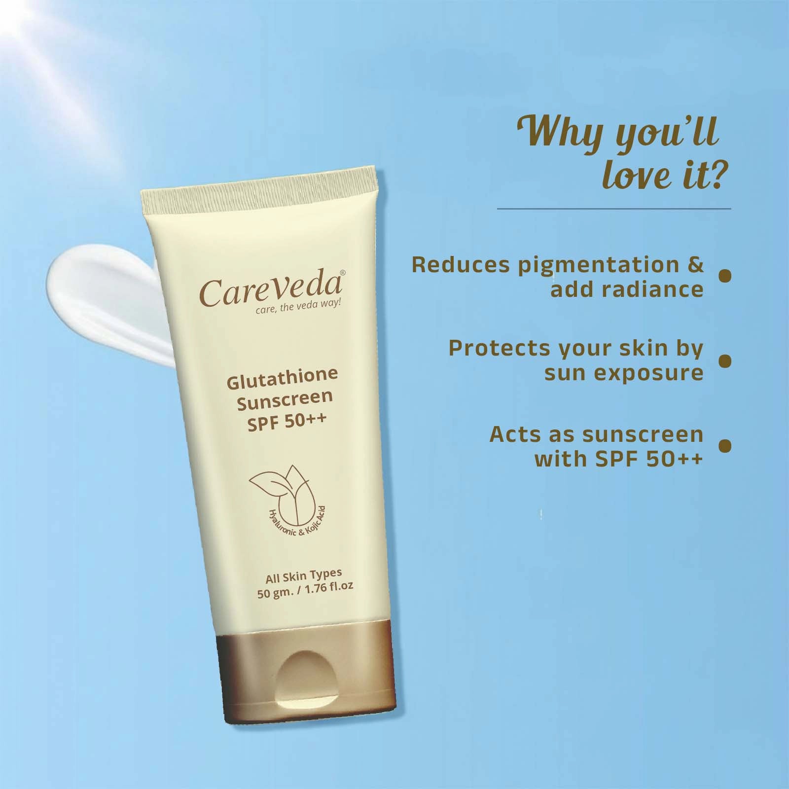 Glutathione Sunscreen SPF 50++ 50gm