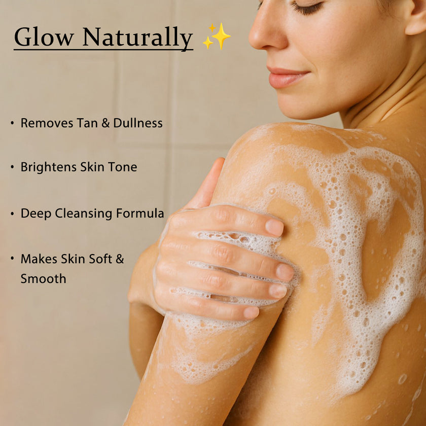 Ubtan Shower Gel, Skin Brightening Body Wash with Haldi & Chandan, Fresh & Glowing Skin 200ml