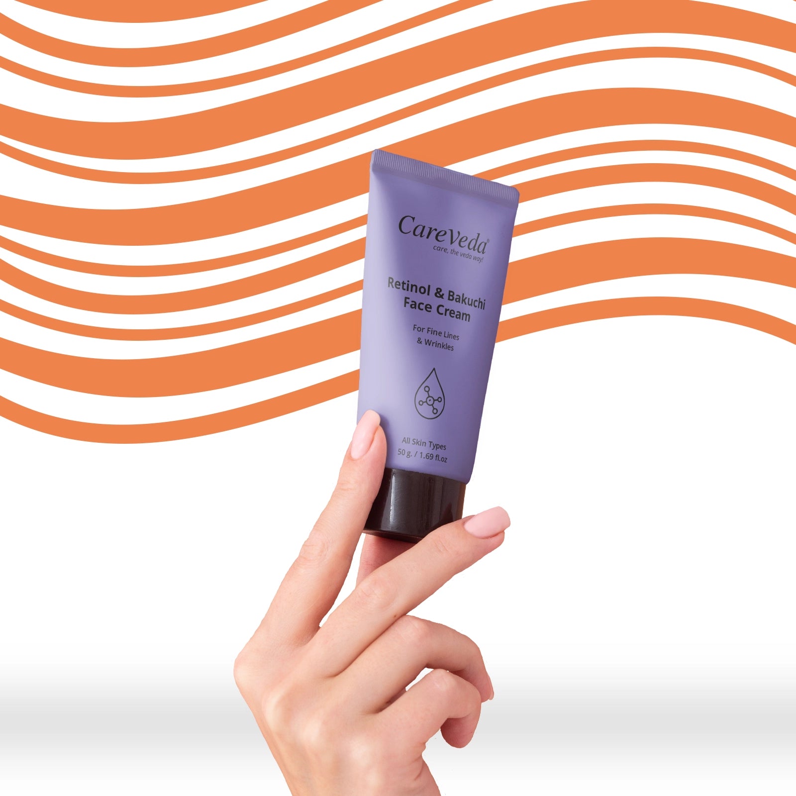 CareVeda Retinol & Bakuchi Face Cream For Fine Lines & Wrinkles Suitable For All Skin Types 50gm