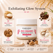 Careveda Rice Ceramide Brightening Face Scrub for Luminous Glass Skin – with Coffee, Walnut & Sugar – Deep Cleansing & Texture Refining – 50gm