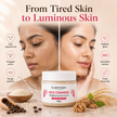Careveda Rice Ceramide Brightening Face Scrub for Luminous Glass Skin – with Coffee, Walnut & Sugar – Deep Cleansing & Texture Refining – 50gm