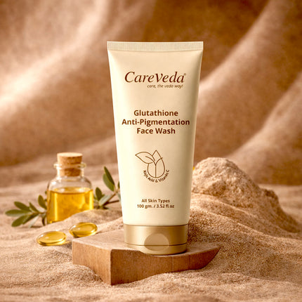 CareVeda Glutathione Anti-Pigmentation Face Wash Enriched with Kojic Acid & Vitamin E 100gm