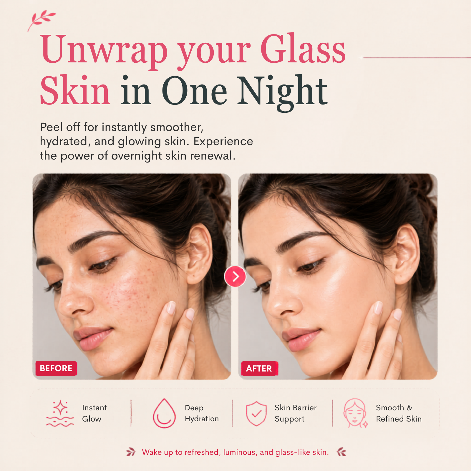 Careveda Rice Ceramide Brightening Peel Off Mask for Luminous Glass Skin – 75g | With Kojic Acid & Vitamin E | Brightening Face Mask for Dull Skin & Skin Barrier Support
