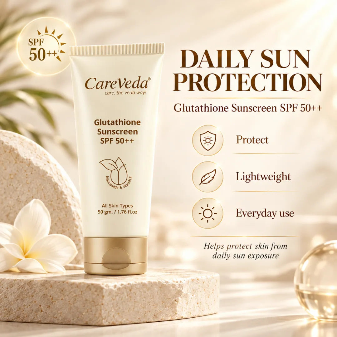 Careveda Glutathione Anti-Pigmentation & Anti-Ageing Skincare Gift Box | Brightening Face Care Set with Face Wash, Face Cream, Serum, Sunscreen, Sheet Mask & Peel Off Mask - Set of 6