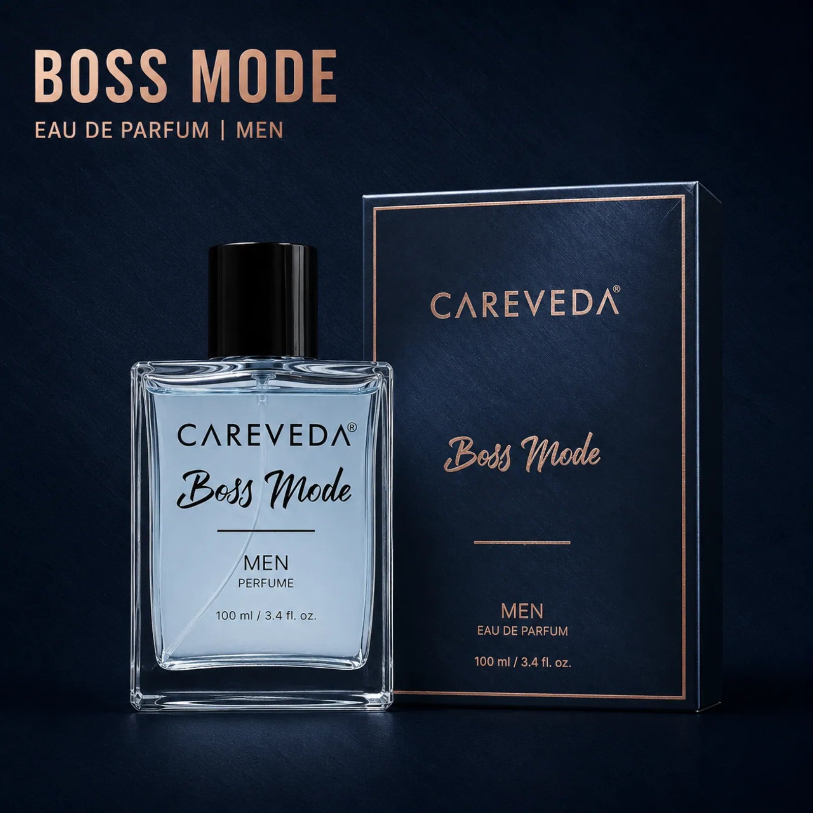 Careveda Boss Mode Eau de Parfum | Fresh, Confident, Dynamic | Up to 8-10 Hours All-Day Wear | Eau de Parfum - 100 ml (Men)