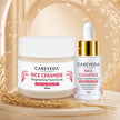 CareVeda Rice Ceramide Korean Glass Skin Skincare Kit | Face Scrub + Face Serum | Hydrating & Brightening Face Care Combo