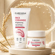 CareVeda Rice Ceramide Korean Glass Skin Skincare Kit | Face Scrub + Peel Off Mask | Hydrating & Brightening Face Care Combo