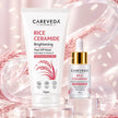 CareVeda Korean Glass Skin 2-Step Skincare Combo | Face Serum & Peel Off Mask | Rice Ceramide Daily Glow Routine