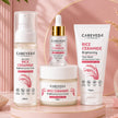 CareVeda Korean Glass Skin 4-Step Skincare Combo | Face Wash, Face Serum, Face Cream & Face Toner | Rice Ceramide Daily Glow Routine