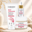 CareVeda Korean Glass Skin 3-Step Skincare Combo | Face Cream, Face Serum & Peel Off Mask | Rice Ceramide Daily Glow Routine