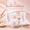 CareVeda Korean Glass Skin 5-Step Skincare Kit | Face Wash, Scrub, Cream, Serum & Peel Off Mask