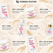Careveda Rice Ceramide Brightening Skincare Gift Box | Complete Luminous Glass Skin Care Set with Face Wash, Peel Off Mask, Scrub, Cream & Serum, Toner - Set of 6