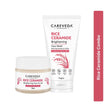 CareVeda Korean Glass Skin 2 Step Skincare Combo | Face Wash & Face Scrub | Rice Ceramide Daily Glow Routine,