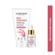 CareVeda Korean Glass Skin 2-Step Skincare Combo | Face Serum & Peel Off Mask | Rice Ceramide Daily Glow Routine