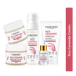 CareVeda Korean Glass Skin 5-Step Skincare Combo | Face Wash, Face Scrub, Face Serum, Face Cream & Face Toner | Rice Ceramide Daily Glow Routine