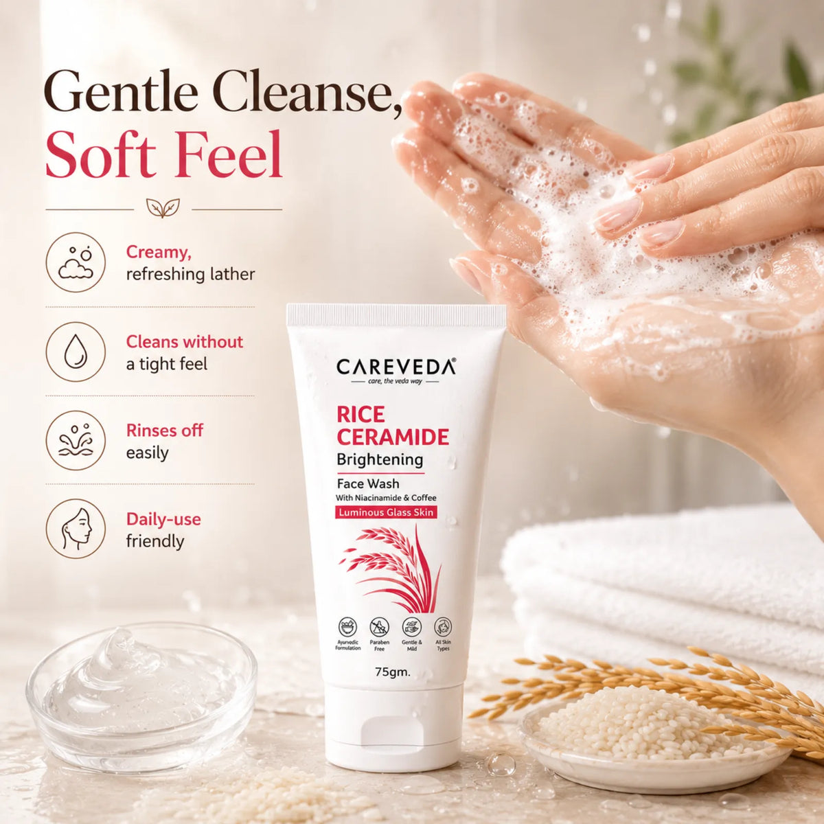 CareVeda Korean Glass Skin Complete Skincare Kit | Face Wash, Face Scrub, Face Cream, Face Serum, Toner & Peel-Off Mask | 6-Step Glow Routine