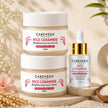 CareVeda Rice Ceramide Glass Skin Care Kit | Face Scrub + Face Serum + Face Cream | Complete Hydration & Glow Skincare Set