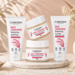 CareVeda Korean Glass Skin 4-Step Skincare Combo | Face Wash, Face Scrub, Face Cream & Peel Off Mask | Rice Ceramide Daily Glow Routine
