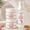 CareVeda Rice Ceramide Korean Glass Skin Skincare Kit | Face Scrub + Face Cream + Face Toner | Hydrating & Brightening Face Care Combo