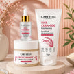 CareVeda Rice Ceramide Glass Skin Care Kit | Face Wash + Face Scrub + Face Serum | Complete Hydration & Glow Skincare Set