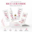 Careveda Rice Ceramide Brightening Skincare Gift Box | Complete Luminous Glass Skin Care Set with Face Wash, Peel Off Mask, Scrub, Cream & Serum, Toner - Set of 6