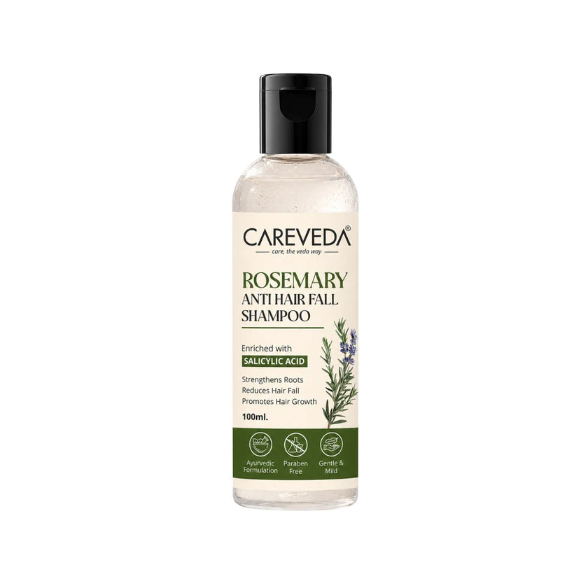 CareVeda Rosemary & Salicylic Acid Hair Growth Shampoo - Scalp Detox & Anti-Hair Fall Formula (100ml)