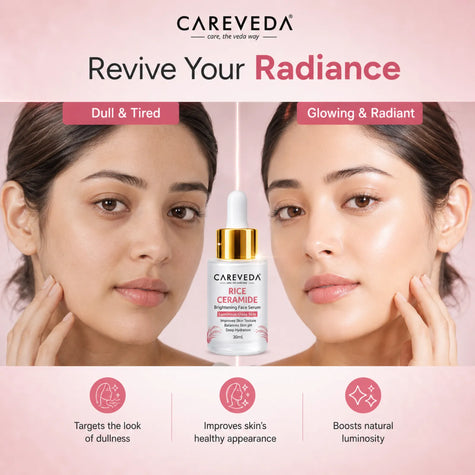CareVeda Korean Glass Skin 2-Step Skincare Combo | Face Serum & Peel Off Mask | Rice Ceramide Daily Glow Routine
