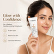 CareVeda Radiance Rice Face Wash for Glowing Skin - with Vitamin E & Vitamin B5 - Brightening & Hydrating Daily Cleanser - For All Skin Types, Paraben Free - 75gm