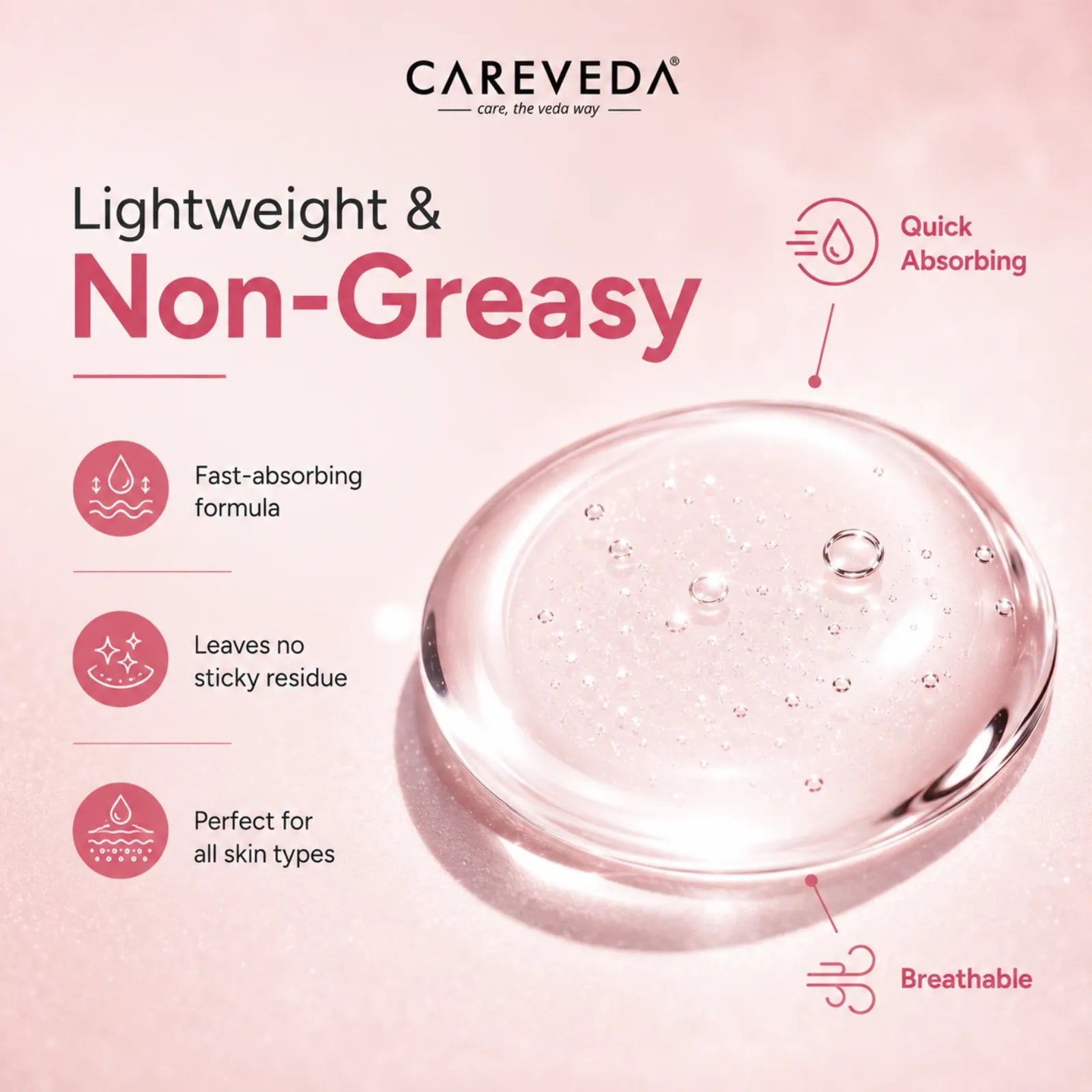 Careveda Rice Ceramide Brightening Face Serum - For Radiant & Healthy Skin - 30ml