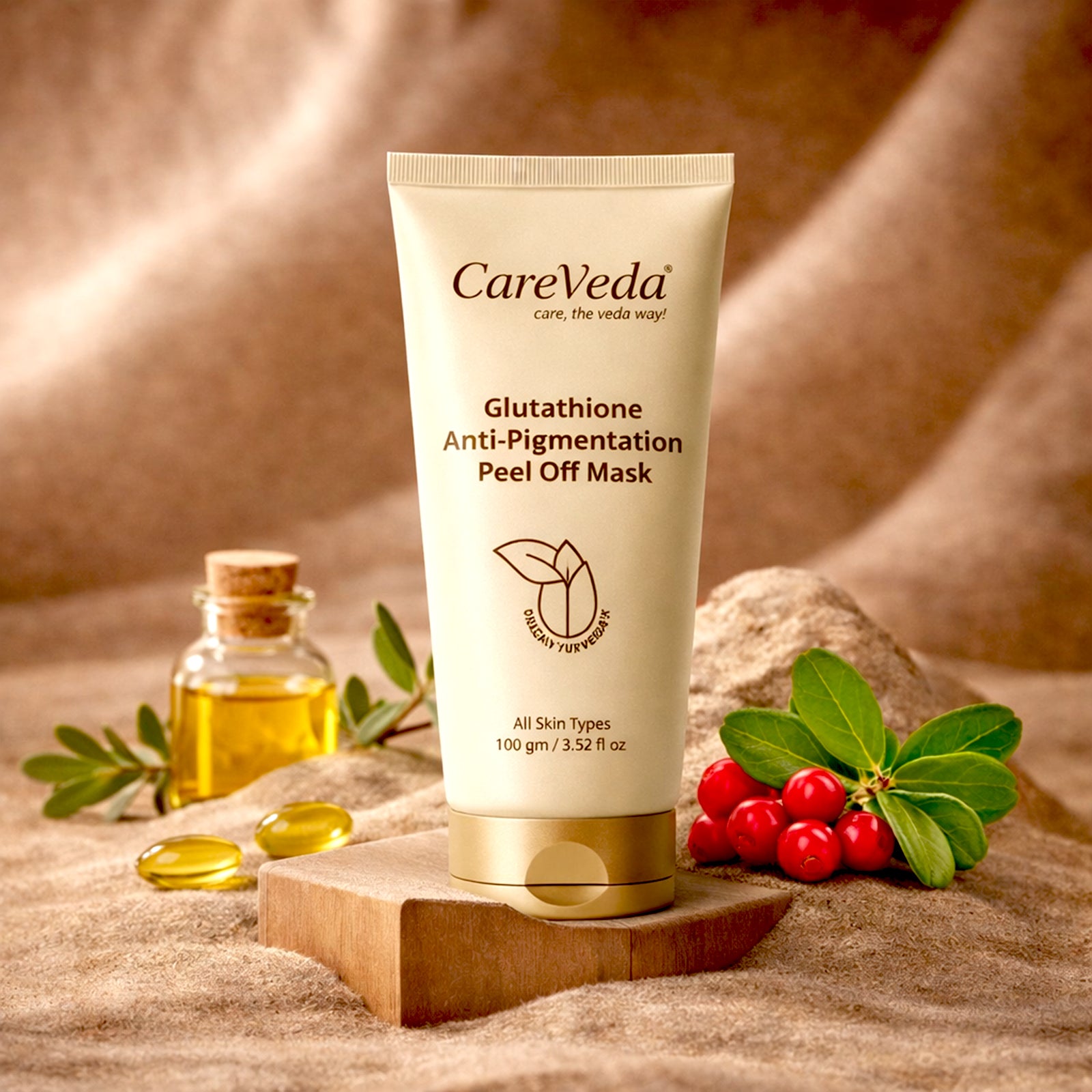 CareVeda Glutathione Anti-Pigmentation Peel off Mask Enriched with Kojic Acid & Arbutin 100gm