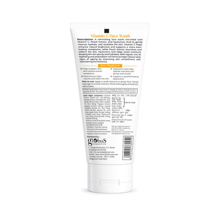 CareVeda Refreshing Vitamin C Face Wash with Peach & Hyaluronic Acid - 75g