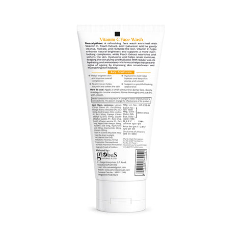 CareVeda Refreshing Vitamin C Face Wash with Peach & Hyaluronic Acid - 75g